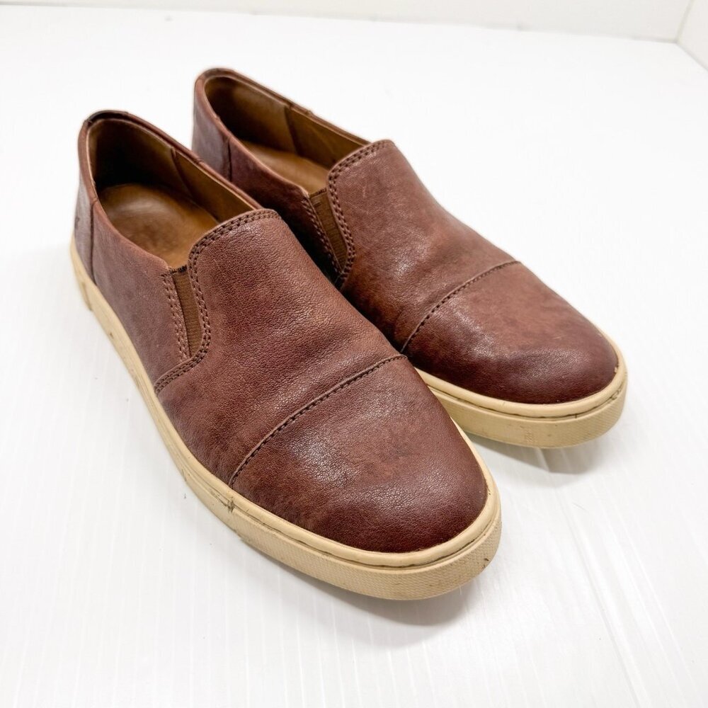 Frye Brown Slip-On Leather Flats